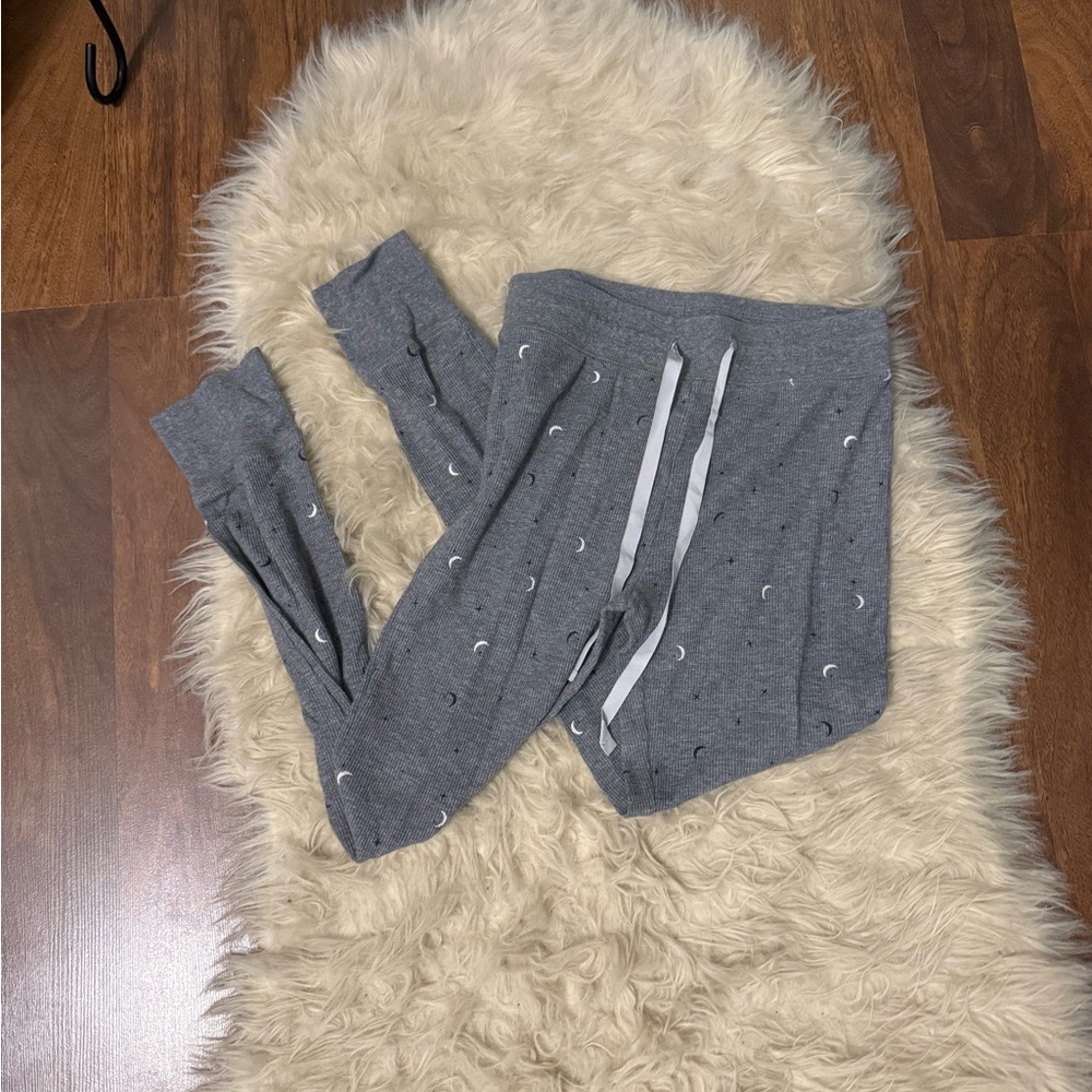Eddie Bauer Gray Pajama Pants with Moon Pattern